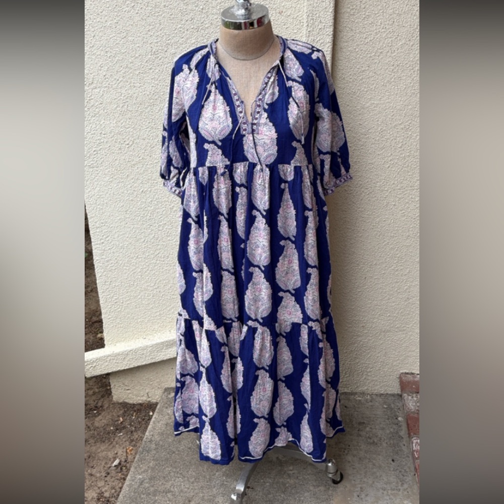Matta NY beautiful Katia Dal tiered midi dress with great pockets - Picture 4 of 16